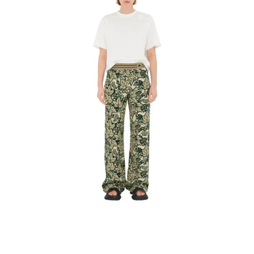 Ivy Silk Trousers - Safari Ip Pattern