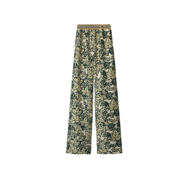 Ivy Silk Trousers - Safari Ip Pattern