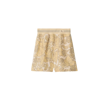 Ivy Silk Shorts - Flax Ip Pattern