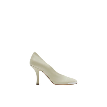 Leather Duck Pumps - Plaster