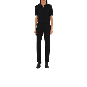 Cotton Blend Polo Shirt - Black