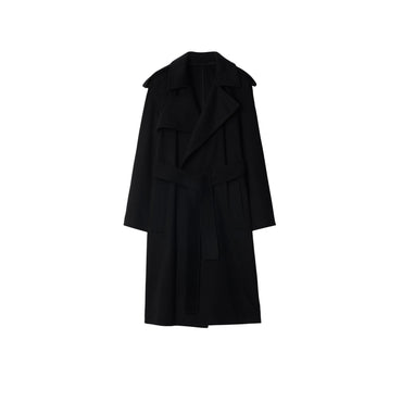 Cashmere Wrap Coat - Black