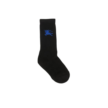 Ribbed Cotton Blend Socks - Black