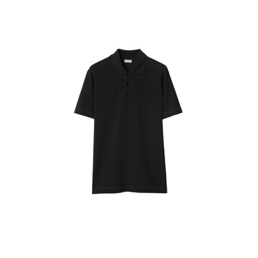 Cotton Polo Shirt - Black