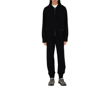 Wool Blend Jogging Pants - Black