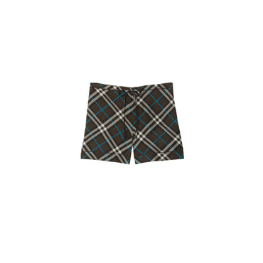Check Silk Pyjama Shorts - Snug Ip Check