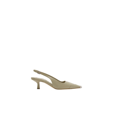 Leather Chisel Slingback Pumps - Field