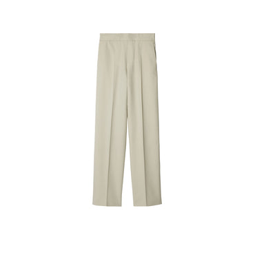 Cotton Blend Trousers - Plaster
