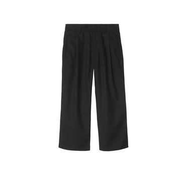 Cotton Blend Trousers - Black