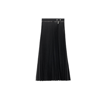 Pleated Stretch Wool Skirt - Brisk