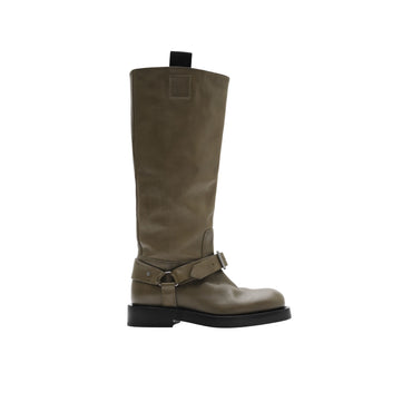 Leather Saddle High Boots - Loch