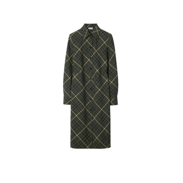 Check Wool Blend Shirt Dress - Marsh Ip Check
