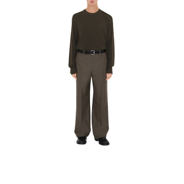 Wool Tailored Trousers - Cinder Melange