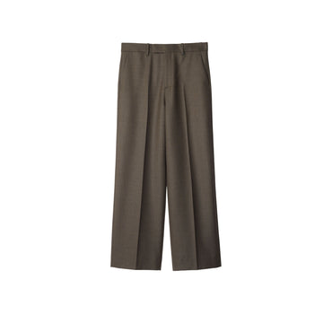 Wool Tailored Trousers - Cinder Melange