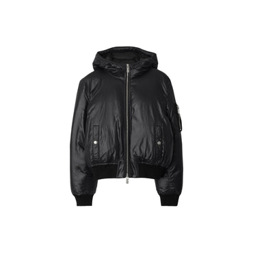 Nylon Bomber Jacket - Black