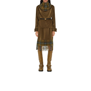 Satin and Check Scarf Skirt - Camp