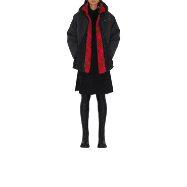 Detachable Warmer Cotton Parka - Black
