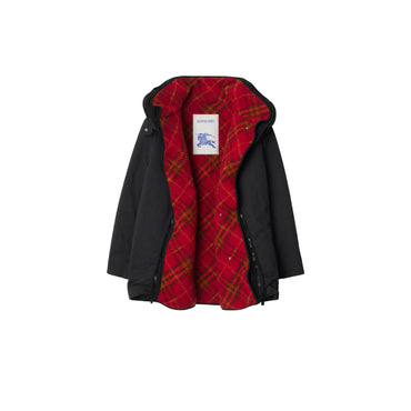 Detachable Warmer Cotton Parka - Black
