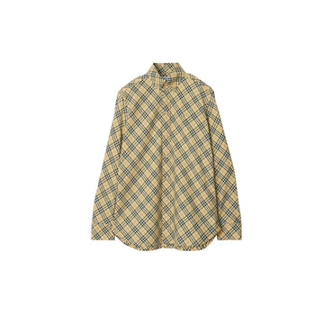 Relaxed Fit Check Cotton Shirt - Grain Ip Check