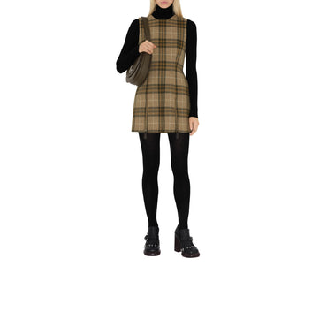 Check Wool Dress - Camp Ip Check