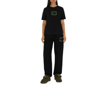 Logo Cotton Blend Jogging Pants - Coal