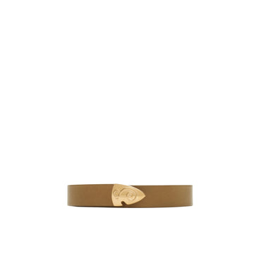 Thin Leather B Shield End Belt - Shrew