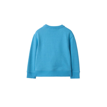 Laces Logo Cotton Sweatshirt - Turquoise