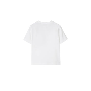 Check Label Cotton T-shirt - White