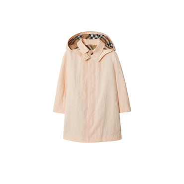 Nylon Cotton Car Coat - Pale Cameo