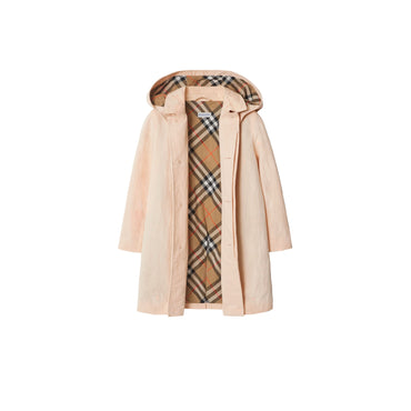 Nylon Cotton Car Coat - Pale Cameo