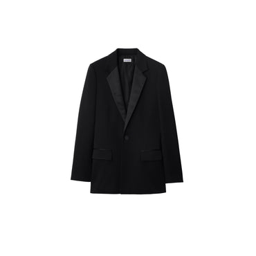 Wool Tuxedo Jacket - Black