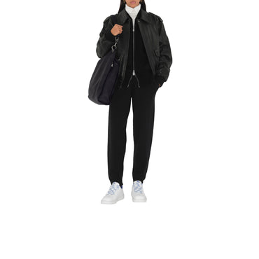 Wool Cashmere Blend Jogging Pants - Black