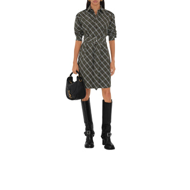 Check Cotton Shirt Dress - Snug Ip Check