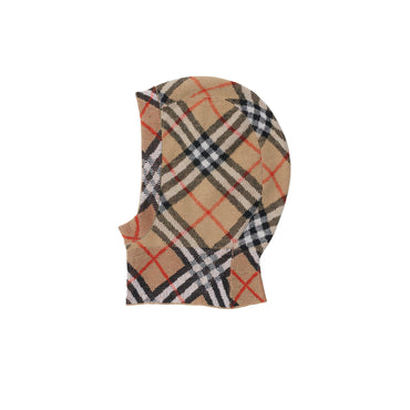 Check Wool Hood - Sand Ip Check