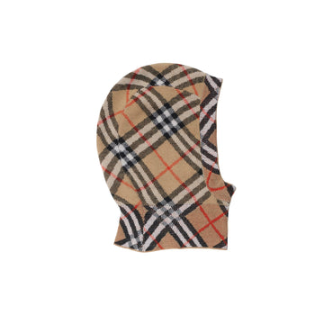 Check Wool Hood - Sand Ip Check