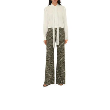 Check Wool Tailored Trousers - Crater Ip Check