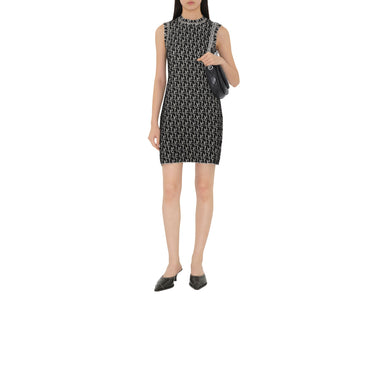B Charm Wool Blend Dress - Black Ip Pttrn