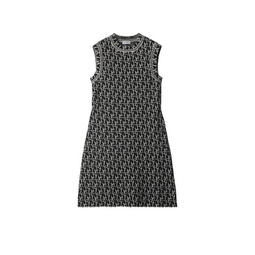 B Charm Wool Blend Dress - Black Ip Pttrn