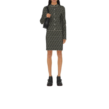 B Charm Wool Blend Skirt - Black Ip Pttrn