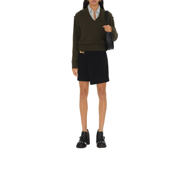 Wool Mini Skirt - Black