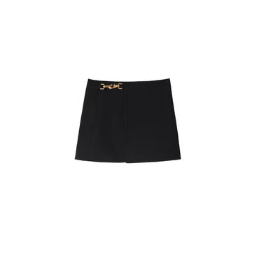 Wool Mini Skirt - Black