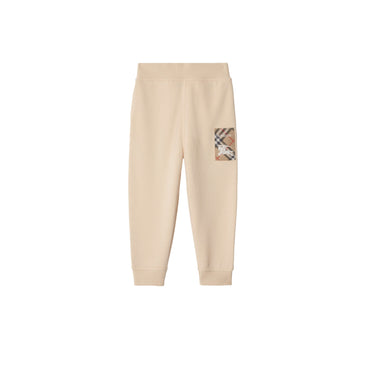 Check Label Cotton Jogging Pants - Calico