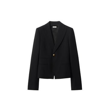 Wool Tailored Jacket - Black