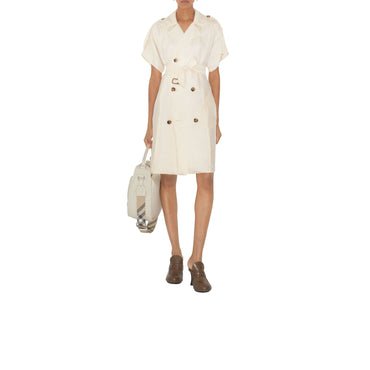 Viscose Trench Dress - Pelican