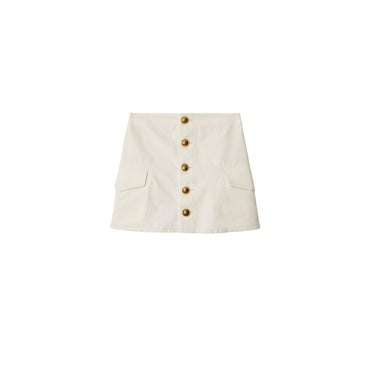 Cotton Mini Skirt - Off White