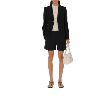 Wool Tailored Shorts - Black