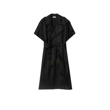 Viscose Trench Dress - Black