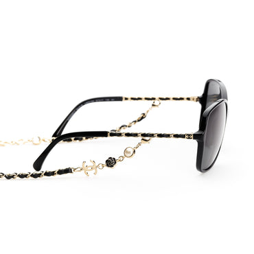 Charming Chain Sunglasses - Black + Grey