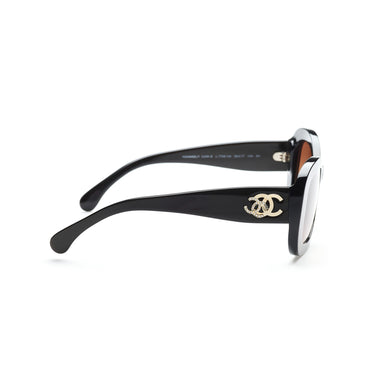 Twin Cc Sunglasses - Iridescent Brown + Brown