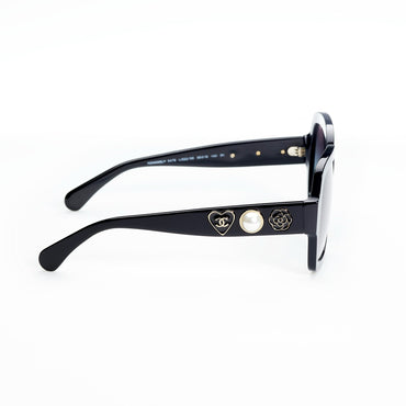 Coco Charms Sunglasses - Black + Grey